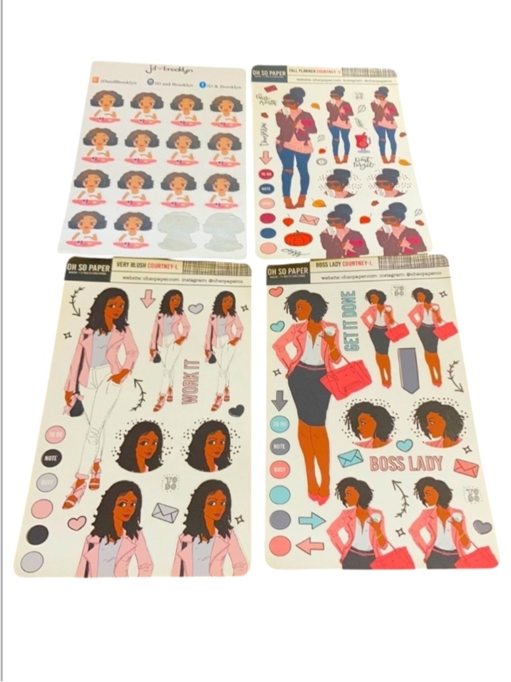 A lot of women's  stickers used